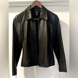 Vintage Ann Taylor Leather Jacket fully lined 90s Boho Biker